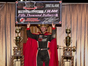 Shane Stewart scored the $50,000 payday with a win in Saturday night's King's Royal at Eldora Speedway.  Photo by campbellphoto.com