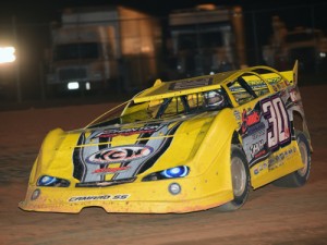 Ryan King drove to his second straight NeSmith Chevrolet Dirt Late Model Series win within a six-day period on Friday night at Penton Raceway.  Photo courtesy NeSmith Media