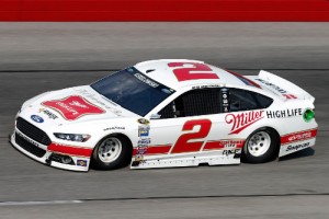 Brad Keselowski, driving a car painted in honor of NASCAR Hall of Famer Bobby Allison, scored the pole for Sunday night's Southern 500 for the NASCAR Sprint Cup Series at Darlington Raceway.  Photo by Brian Lawdermilk/NASCAR via Getty Images