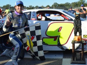 Chase Elliott scored the Southern Super Series victory Sunday afternoon in the Alabama 200 at Montgomery Motor Speedway.  Photo by Eddie Richie/Turn One Photos/Loxley, AL