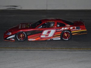 Derek Thorn scored the Pro Late Model victory Saturday night at Five Flags Speedway.  Photo by Eddie Richie/Turn One Photos/Loxley, AL