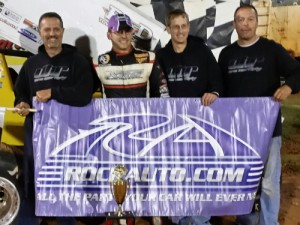 Derek Hagar captured the USCS Sprint Car Series win at Talladega Short Track Saturday night.  Photo courtesy USCS Media