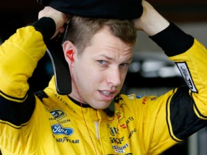 Brad Keselowski saw his chance at a good run and possible win come to an end with an on-track incident with less than 100 laps to go in Sunday's NASCAR Sprint Cup Series race at Martinsville Speedway.  Photo by Todd Warshaw/NASCAR via Getty Images