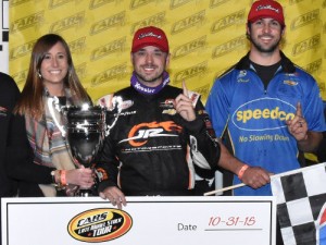 Josh Berry scored his third CARS Racing Tour Late Model Stock feature win Saturday night at Hickory Motor Speedway. Photo courtesy CARS Media