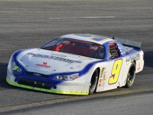 Chase Elliott crossed the finish line in second place, but was the winner following Christopher Bell's disqualification. Photo by Eddie Richie/Turn One Photos/Loxley, AL