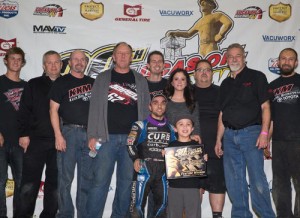 Rico Abreu scored the win in Tuesday's Chili Bowl Nationals qualifier at Tulsa Expo Raceway.  Photo by Patrick Grant