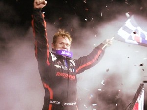 Brad Sweet, seen here from an earlier victory, scored his third World of Outlaws Craftsman Sprint Car Series victory of the season Friday night at Cotton Bowl Speedway.  Photo: WoO Media