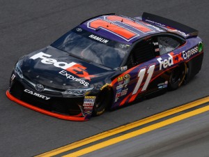 Denny Hamlin and his Joe Gibbs Racing teammates hope to carry the momentum from a strong Daytona 500 into this weekend's NASCAR Sprint Cup Series race at Atlanta Motor Speedway. Photo: NASCAR Media