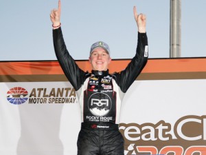 John Hunter Nemechek scored his second career NASCAR Camping World Truck Series victory Saturday at Atlanta Motor Speedway.  Photo by Todd Warshaw/NASCAR via Getty Images