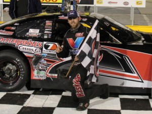 Cody Haskins scored the season opening Late Model feature at Anderson Motor Speedway on Friday night. Photo: Blakely Sheriff Photography