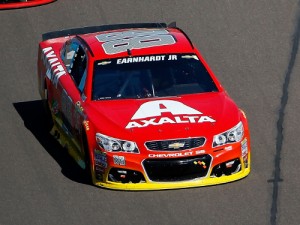 Dale Earnhardt, Jr. (88) races Kyle Busch (18) and Carl Edwards (19) during Sunday's NASCAR Sprint Cup Series race at Phoenix International Raceway.  Photo by Christian Petersen/Getty Images