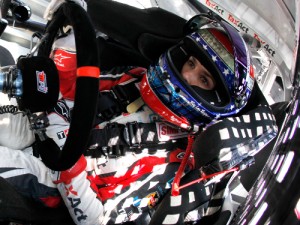 Danica Patrick saw her race come to an end after contact with Kasey Kahne Sunday at Auto Club Speedway.  Photo by Jonathan Ferrey/Getty Images