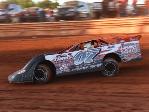 Dale Timms scored the Crate Late Model feature win Saturday night at Hartwell Speedway.  Photo by Heather Rhoades