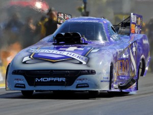 Jack Beckman set a new track record in Funny Car qualifying in NHRA Mello Yello Drag Racing qualifying Friday at Las Vegas. Photo: NHRA Media