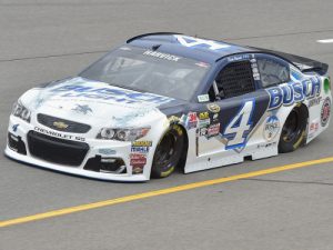 After leading in Friday's practice, Kevin Harvick will start Sunday's NASCAR Sprint Cup Series race at Richmond International Raceway from the pole after qualifying was rained out.  Photo by Drew Hallowell/NASCAR via Getty Images