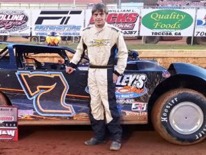 Josh Langley took $4,000 Ultimate Super Late Model Series victory Saturday night at Toccoa Raceway.  Photo: USLMS Media