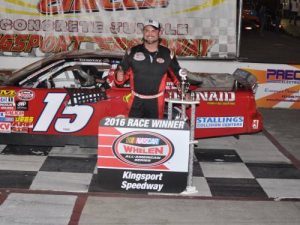 Kres VanDyke scored the Late Model Stock feature victory Friday night at Kingsport Speedway.  Photo: Kingsport Speedway Media