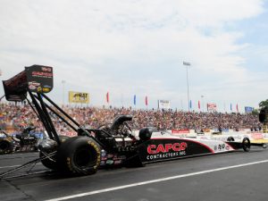 Steve Torrence turned in the top performance in Saturday's Top Fuel qualifying at the NHRA Summernationals in Englishtown, New Jersey.  Photo: NHRA Media