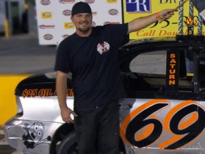 Tommy Davis scored the victory in Friday night's Front Wheel Drive Frenzy race at Anderson Motor Speedway. Photo: K.A.R. Photography