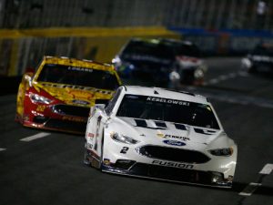 Team Penske drivers Brad Keselowski (2) and Joey Logano (22) hope to continue the team's success with the new lower downforce package being used this weekend at Kentucky Speedway.  Photo by Brian Lawdermilk/Getty Images