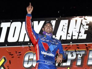 Josh Richards, seen here from an earlier victory, score the World of Outlaws Craftsman Late Model Series victory Saturday night at Fairbury American Legion Speedway.  Photo: Josh Richards Racing