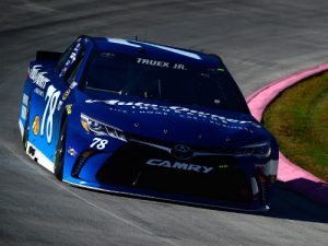 Martin Truex, Jr. practices for Sunday's NASCAR Sprint Cup Series Texas race at Martinsville Speedway.  Photo by Robert Laberge/Getty Images