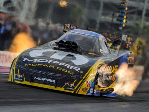 Matt Hagan drove to the top of the Funny Car speed charts in Friday's qualifying session at Las Vegas.  Photo: NHRA Media