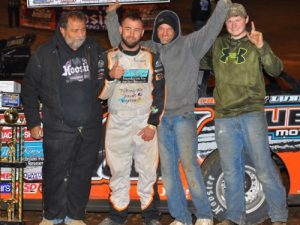 Eric Wells scored the Southern Nationals Bonus Series victory in the Fall Classic Saturday night at Ponderosa Speedway.  Photo by Michael Moats